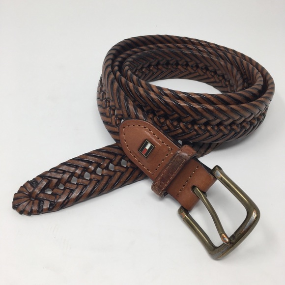 tommy hilfiger men's braided belt